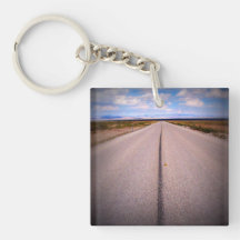 Porte - clé de photo de téléphone de carré d'impre porte-clés