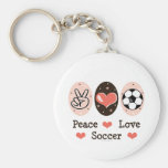 Porte - clé du football d'amour de paix porte-clés