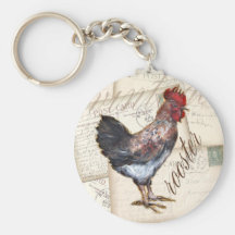 Porte - clé français de coq porte-clefs
