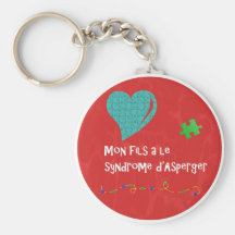Porte-clés Mon fils a le syndrome d'Asperger Keychain