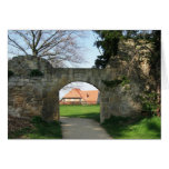 porte dans le mur de ville carte de vœux