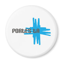 Portes ta croix Bleue Fridge Magnets