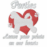 Porties Leave Paw Prints embroidered shirts