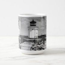 Portland Breakwater Lighthouse Coffee Mugs