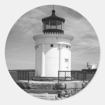 Portland Breakwater Lighthouse Round Sticker