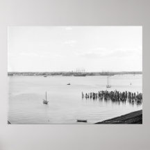 Portland Harbour and South Portland, Maine ca1900 Print