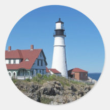 Portland Head Light Round Sticker
