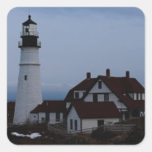 Portland Head Lighthou Square Sticker