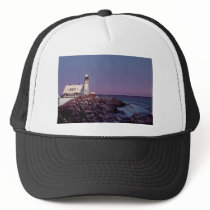 Portland Headlight at Christmas Time Mesh Hats