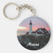 Portland Headlight Lighthouse in Maine Keychain