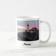 Portland Headlight Lighthouse in Maine Sunrise Mug