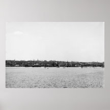 Portland, Maine Waterfront Circa 1905 Poster