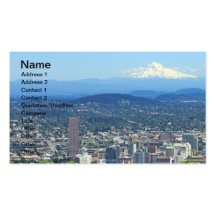 Portland, Oregon City and Mountain View Business Card Templates