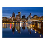 Portland Oregon Downtown at Blue Hour Postcard