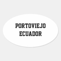 Portoviejo Ecuador oval stickers