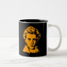 Portra d'existentialiste de philosophie de Soren K Tasses