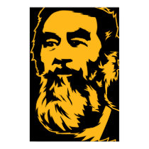 Portrait barbu de Saddam Hussein affiches