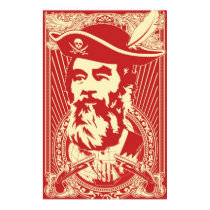 Portrait barbu de Saddam Hussein affiches
