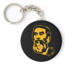 Portrait barbu de Saddam Hussein porte-clés