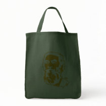 Portrait barbu de Saddam Hussein sacs