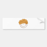 Portrait cartoon of happy boy kid posing, smiling bumper stickers