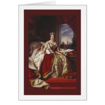 Portrait de couronnement de la Reine Victoria Carte De Vœux