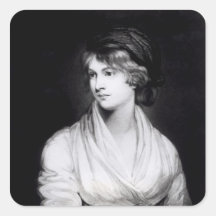 Portrait de Mary Wollstonecraft Godwin Autocollants Carrés