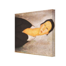 Portrait de Modigliani Amedeo Toile Tendue