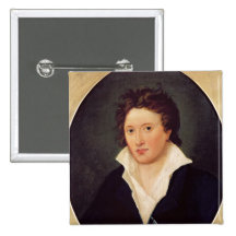 Portrait de Percy Bysshe Shelley, 1819 Badge Avec Épingle