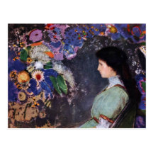 Portrait de Violette Heymann par Odilon Redon Cartes Postales