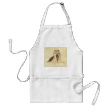 Portrait de Yorkshire Terrier dans le tablier beig