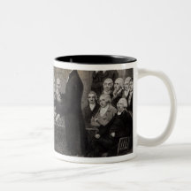 Portrait des membres médicaux de société de tasse