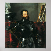 Portrait du duc d'Urbino par Titian Affiches