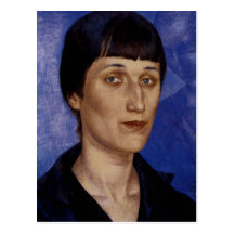 Portrait du poète Anna Akmatova Carte Postale