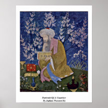 Portrait d'un courtisan par le peintre indien (Ii) Affiches