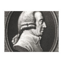 Portrait from a medallion of Adam Smith Stretched Canvas Prints