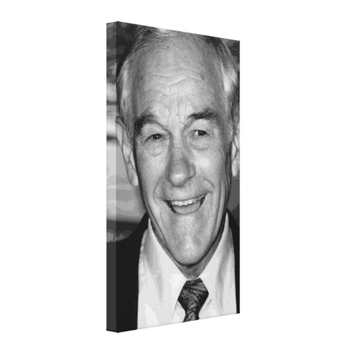 Portrait noir et blanc de Ron Paul Impressions Sur Toile
