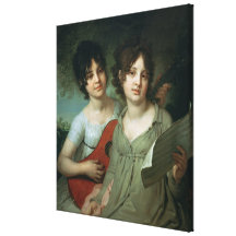 Portrait of A. and V. Gagarin, 1802 Canvas Print