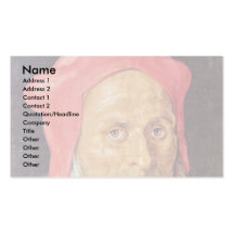 Portrait Of A Bearded Man With Red Cap Business Cards