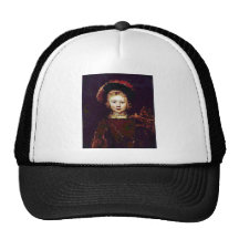Portrait of a boy  by Rembrandt Hat
