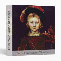 Portrait Of A Boy (Titus Rembrandt'S Son?) Binders