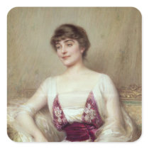 Portrait of a Countess Square Stickers