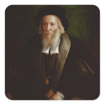 Portrait of a Gentleman Square Sticker
