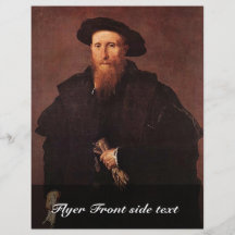 Portrait Of A Gentleman With Gloves By Lotto Loren Full Color Flyer