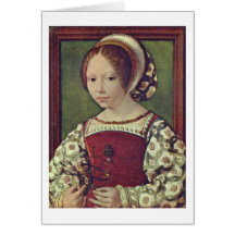 Portrait Of A Girl By Jan Mabuse Cards