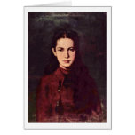 Portrait Of A Girl By Nicolae Grigorescu Cards