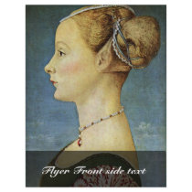 Portrait Of A Girl By Pollaiuolo Piero Custom Flyer