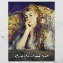 Portrait Of A Girl () In My Mind By Pierre-Auguste Custom Flyer