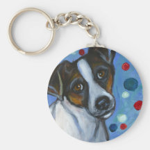 Portrait of a Jack Russell Keychain