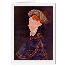 Portrait Of A Lady By Franco-Flemish Masters Greeting Card